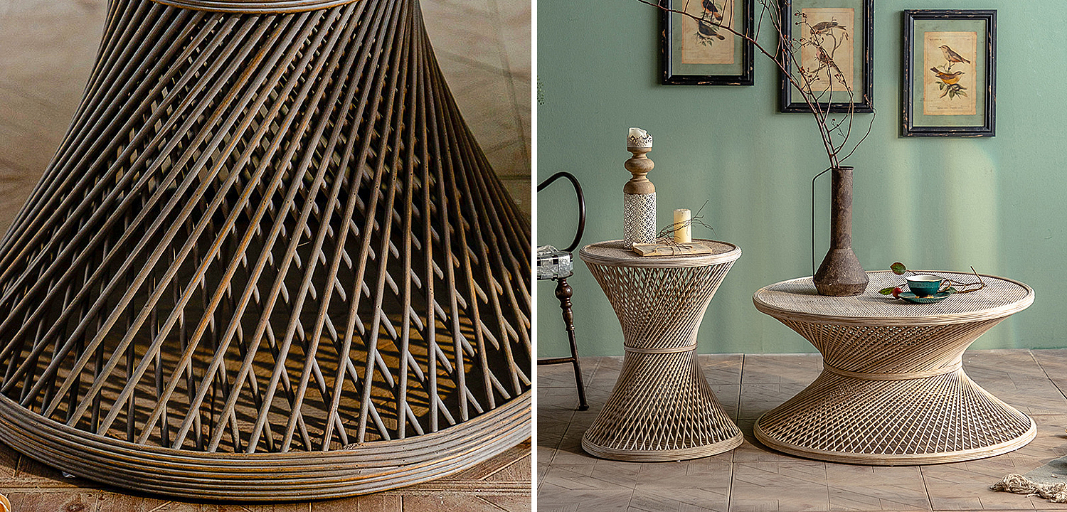 Приставной стол Zaire Wicker Coffee Table Light Приставной стол Zaire Wicker Coffee Table Light - Loft-Concept в Волгограде