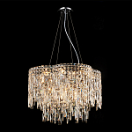 Люстра подвесная с хрустальными подвесками и металлическим основанием цвета Хром Ludivine Lighting варинант исполнения - 4 | Loft Concept в Волгограде