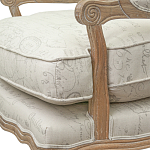 Кресло со спинкой из ротанга Ellie Rattan Armchair beige print flax варинант исполнения - 4 | Loft Concept в Волгограде