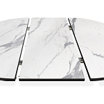 Стол обеденный раздвижной со столешницей белый мрамор Magali варинант исполнения - 7 | Loft Concept в Волгограде