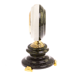 Часы настольные бронзовые из натуральных камней Мрамор и Змеевик Stone Clock варинант исполнения - 6 | Loft Concept в Волгограде