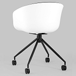 Офисное кресло из пластика с мягким сиденьем Eggshell Black варинант исполнения - 6 | Loft Concept в Волгограде