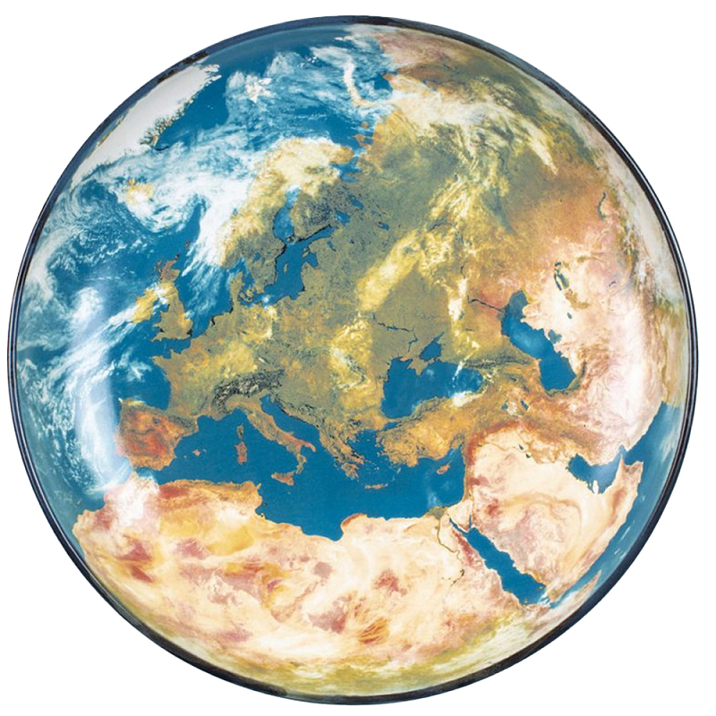 Блюдо Seletti Earth Europe Черный Синий Бежевый Блюдо Seletti Earth Europe Черный Синий Бежевый в Волгограде | Loft Concept
