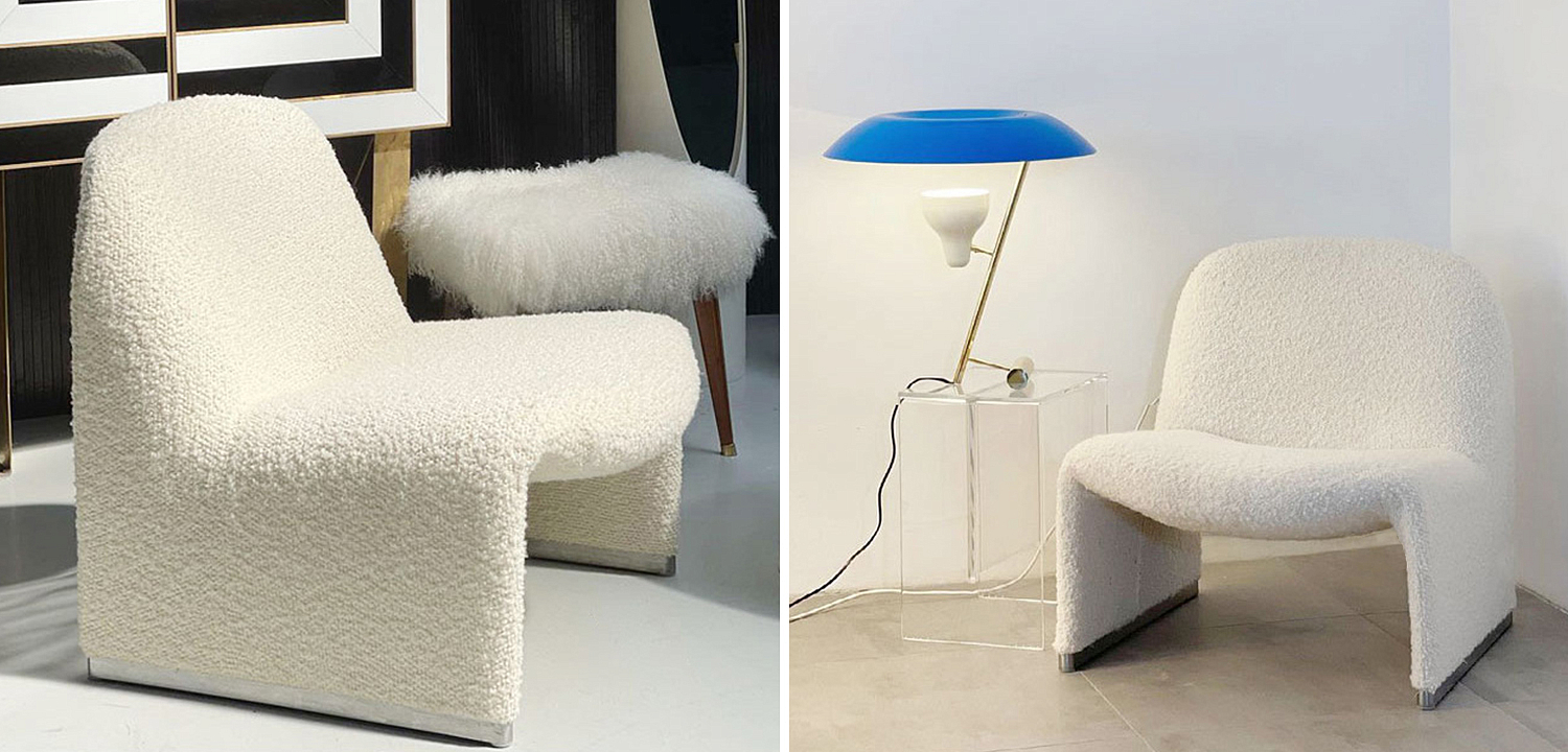 Кресло Kaydan White Boucle Armchair Кресло Kaydan White Boucle Armchair - Loft-Concept в Волгограде