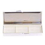 Таблетница карманная прямоугольная с 3-мя отделениями с зеркалом и накладкой из натурального камня Содалит Silver Stone Pillboxes варинант исполнения - 2 | Loft Concept в Волгограде