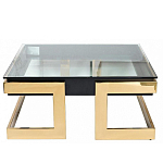 Стол журнальный квадратный с стеклянной столешницей Alonso Glass варинант исполнения - 1 | Loft Concept в Волгограде