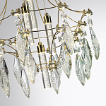 Люстра подвесная из металла с хрустальными подвесками прозрачного цвета Quasar 41 варинант исполнения - 3 | Loft Concept в Волгограде