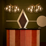 Обои ручная роспись Chez Nina by India Mahdavi Standard colourway on Perfect Green slub silk варинант исполнения - 3 | Loft Concept в Волгограде