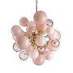 Люстра розовые шары на золотом каркасе Pink Light Bubbles варинант исполнения - 2 | Loft Concept в Волгограде