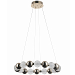 Светодиодная кольцевая люстра Crystal Globule Chrome Chandelier Gold варинант исполнения - 2 | Loft Concept в Волгограде