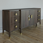 Большой Комод-буфет Elsa Dreams Walnut с ящиками варинант исполнения - 4 | Loft Concept в Волгограде