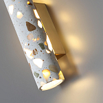 Бра с цилиндрическим белым бетонным плафоном Terrazzo Light варинант исполнения - 4 | Loft Concept в Волгограде