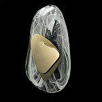 Бра овальное из стекла с золотым элементом Flow Texture  варинант исполнения - 6 | Loft Concept в Волгограде