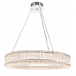 Люстра подвесная круглая из прозрачного хрусталя с корпусом из металла цвета хром Selfsufficient варинант исполнения - 4 | Loft Concept в Волгограде