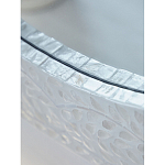 Зеркало круглое инкрустированное раковинами устриц Bone Inlay Dome Mirror White варинант исполнения - 5 | Loft Concept в Волгограде