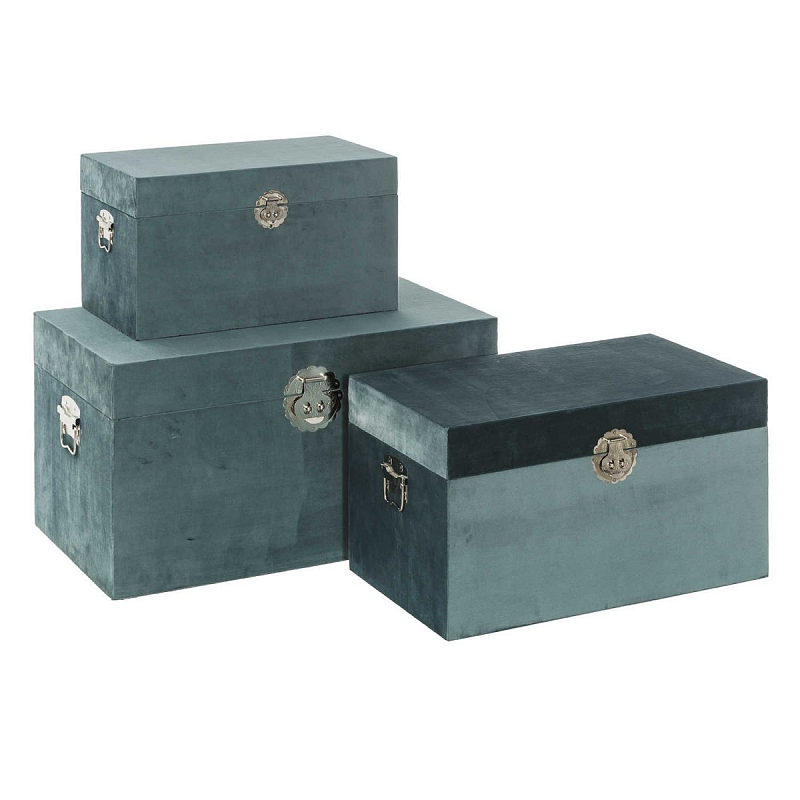 Комплект сундуков Turquoise Texture Бирюзовый в Волгограде | Loft Concept 