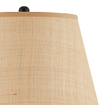 Настольная лампа темно-коричневая с тканевым абажуром в форме конуса Сhieftain варинант исполнения - 2 | Loft Concept в Волгограде