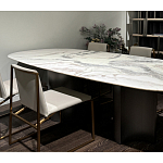 Стол обеденный мраморный с колоннами Marble Column Table варинант исполнения - 4 | Loft Concept в Волгограде