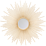 Зеркало-солнце круглое в раме из металла с золотыми с лучами Rays of Peace варинант исполнения - 1 | Loft Concept в Волгограде