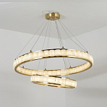 Люстра с 2-мя кольцами из натурального камня с регулируемыми плафонами Durability of Stone варинант исполнения - 3 | Loft Concept в Волгограде