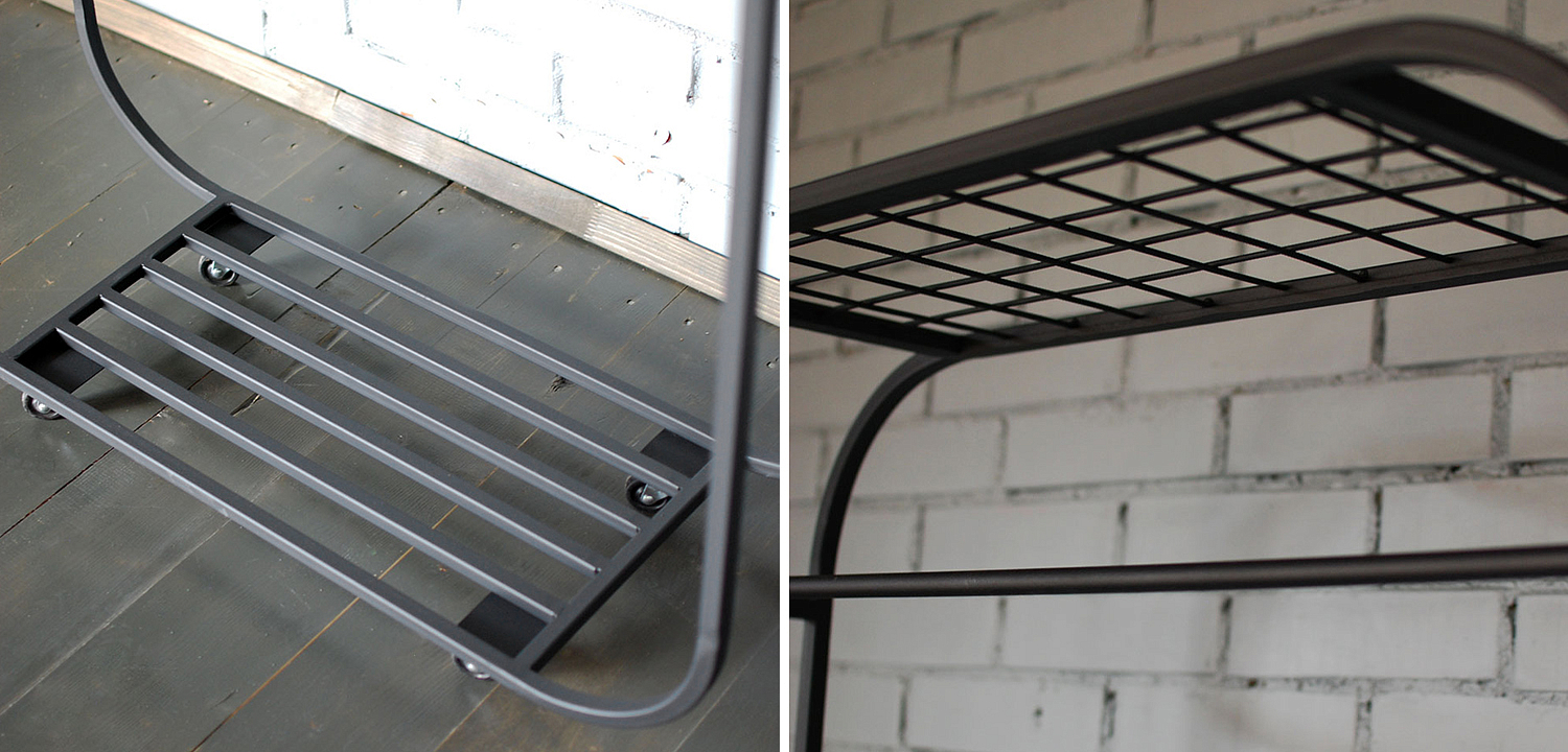 Рейл Kieron Industrial Metal Rust Clothes Rail Рейл Kieron Industrial Metal Rust Clothes Rail - Loft-Concept в Волгограде