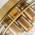 Потолочный светильник для ванных комнат с круглым стеклянным плафоном и тремя лампами Quoizel варинант исполнения - 4 | Loft Concept в Волгограде