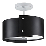 Потолочный светильник круглый светодиодный Semicircular White Panels чёрный варинант исполнения - 3 | Loft Concept в Волгограде