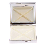 Таблетница карманная квадратная с 4-мя отделениями с зеркалом и накладкой из натурального камня Содалит Silver Stone Pillboxes варинант исполнения - 3 | Loft Concept в Волгограде