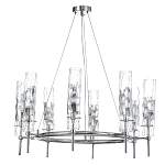 Люстра подвесная круглая с 8-ю цилиндрическими плафонами из стекла LIAISON варинант исполнения - 1 | Loft Concept в Волгограде