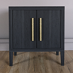 Тумбочка Primo с дверцами шпон Черный дуб варинант исполнения - 2 | Loft Concept в Волгограде