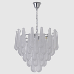 Люстра с подвесками из рифленного стекла в форме капель Textured Glass Chandelier варинант исполнения - 2 | Loft Concept в Волгограде
