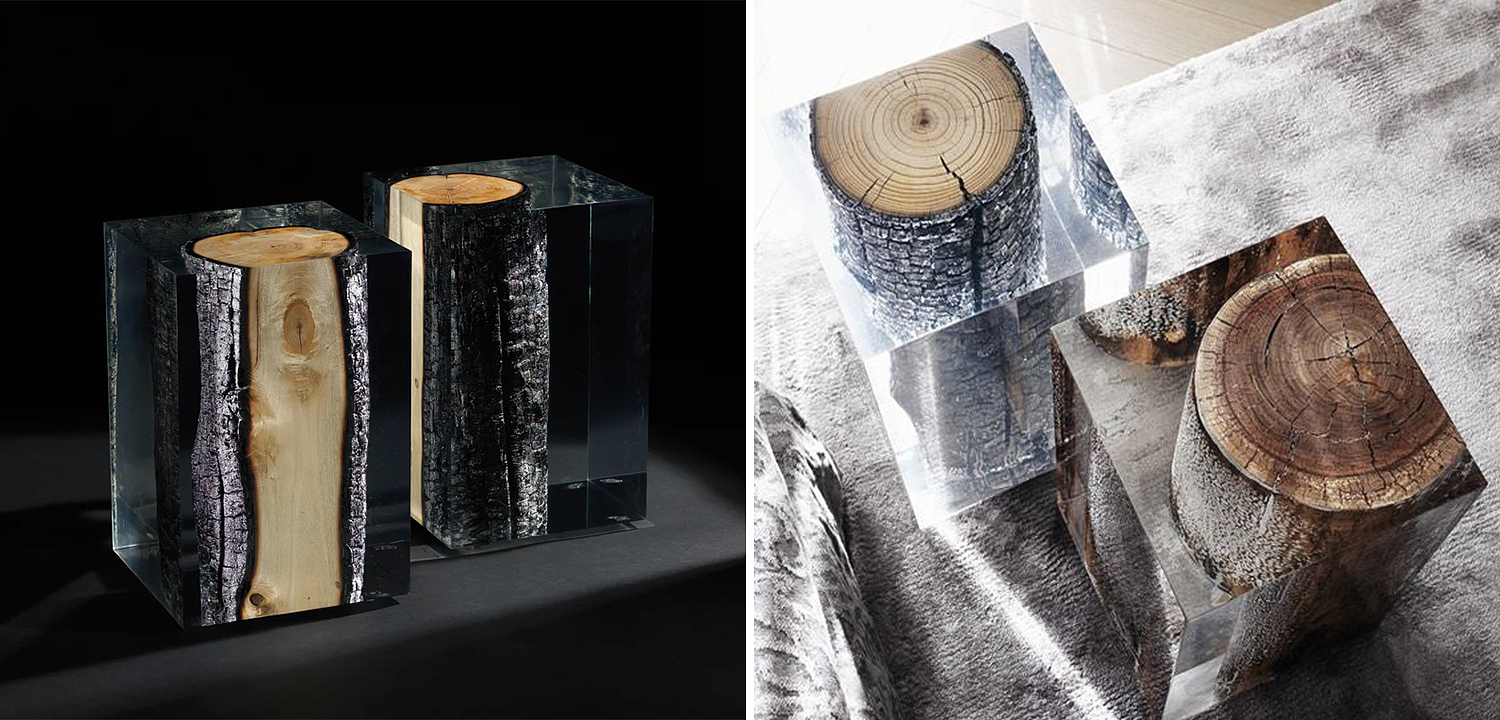 Приставной стол Acrylic Glass Nilleq Hekla Side Table & Stool Приставной стол Acrylic Glass Nilleq Hekla Side Table & Stool - Loft-Concept в Волгограде