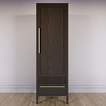 Узкий Шкаф Primo с 2 выдвижными ящиками Темный орех варинант исполнения - 2 | Loft Concept в Волгограде