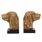 Держатель для книг с бронзовыми фигурками головы собаки Dog Elegance  варинант исполнения - 1 | Loft Concept в Волгограде