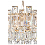 Круглая люстра с хрустальными подвесками на золотистом каркасе Gorgeous Crystal Light варинант исполнения - 5 | Loft Concept в Волгограде