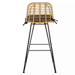 Стул барный с ротанговым плетением Half Bar Chair with Wicker без подлокотников варинант исполнения - 3 | Loft Concept в Волгограде