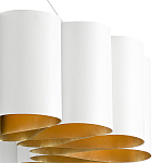 Люстра круглая фактурная в сочетании белого и золотого цвета Wide Stripes of Ribbon варинант исполнения - 1 | Loft Concept в Волгограде