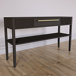 Дизайнерская Консоль с полкой и ящиком Primo Темный орех варинант исполнения - 2 | Loft Concept в Волгограде