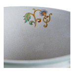 Ваза высокая из фарфора на бронзовом основании Turquoise Blooming Garden варинант исполнения - 3 | Loft Concept в Волгограде