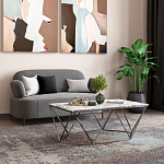 Диван в велюровой обивке серого цвета COLOR BLOCK варинант исполнения - 9 | Loft Concept в Волгограде