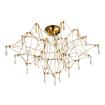 Потолочный светильник с тонкой металлической конструкцией цвета золото Quasar варинант исполнения - 1 | Loft Concept в Волгограде