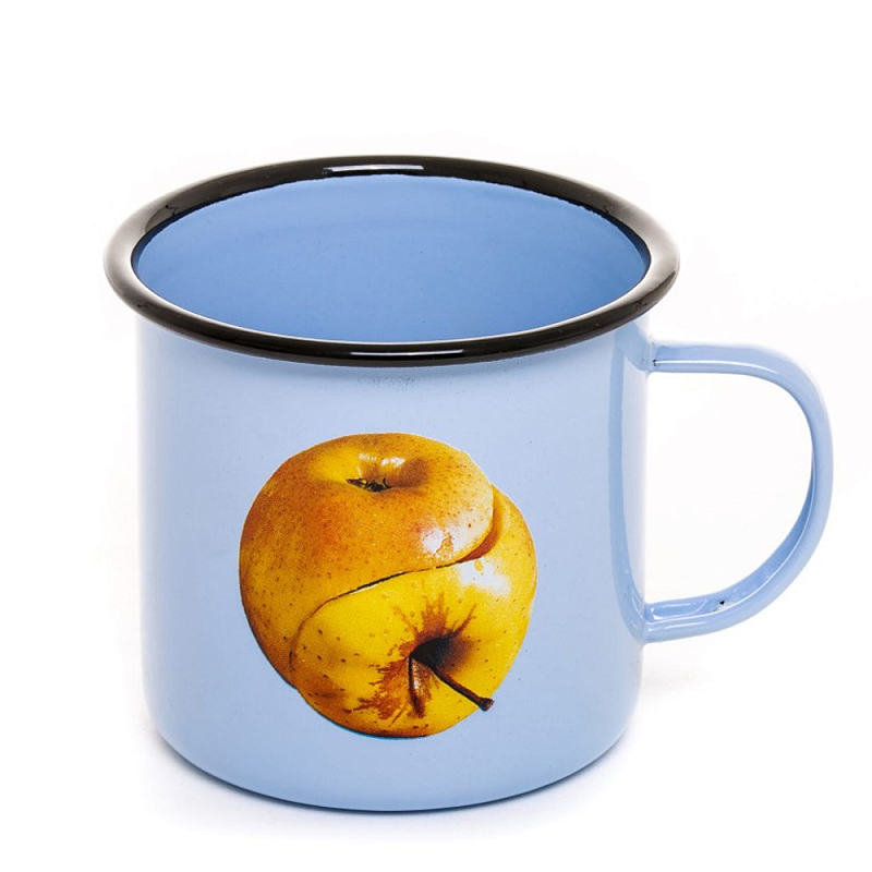 Кружка Seletti Apple Голубой Желтый в Волгограде | Loft Concept 