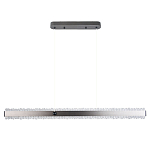 Люстра линейная металлическая черного цвета с прозрачным декором по краям Radiant Rail варинант исполнения - 2 | Loft Concept в Волгограде