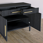 Буфет Primo с двумя ящиками и двумя фасадами Черный дуб варинант исполнения - 5 | Loft Concept в Волгограде