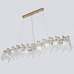 Линейная люстра с декором из текстурированного стекла Textured Glass Linear Chandelier 8 варинант исполнения - 2 | Loft Concept в Волгограде