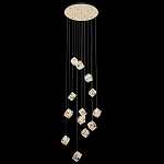 Люстра каскадная с мозаичным хрустальным оформлением Sparks of Crystal варинант исполнения - 3 | Loft Concept в Волгограде