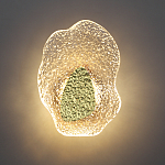 Бра с рельефным волнообразным стеклянным плафоном и вставкой из мрамора Liquid Stone варинант исполнения - 4 | Loft Concept в Волгограде