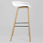 Барный стул на ножках из натурального дерева Boras White варинант исполнения - 2 | Loft Concept в Волгограде