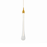 Подвесной светильник с плафоном в форме капли на золотистом каркасе Raindrop варинант исполнения - 2 | Loft Concept в Волгограде