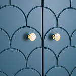 Шкаф двухдверный Scale Ornament Blue Wardrobe варинант исполнения - 8 | Loft Concept в Волгограде